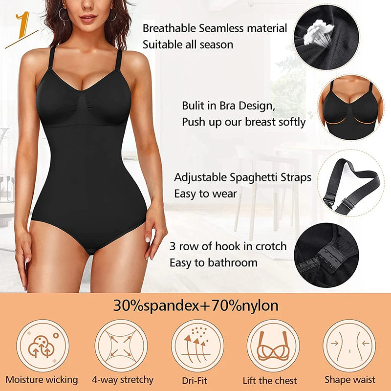 Seamless Tummy Control Shapewear Bodysuit